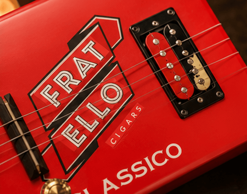 The Fratello, a handcrafted cigar box guitar by Andrew Taher